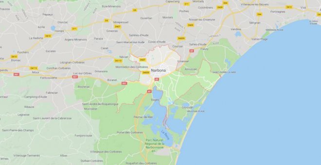 Localidad de Narborna, en Francia, donde se ha producido el accidente. Imagen: Google Maps