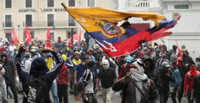 10/10/2019 - Protestas en Quito contra el Gobierno de Lenín Moreno. / REUTERS - IVAN ALVARADO