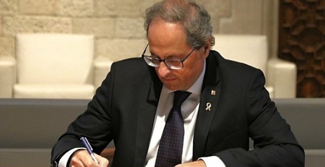 El president de la Generalitat, Quim Torra, adreça una carta al president del Govern en funcions, Pedro Sánchez
