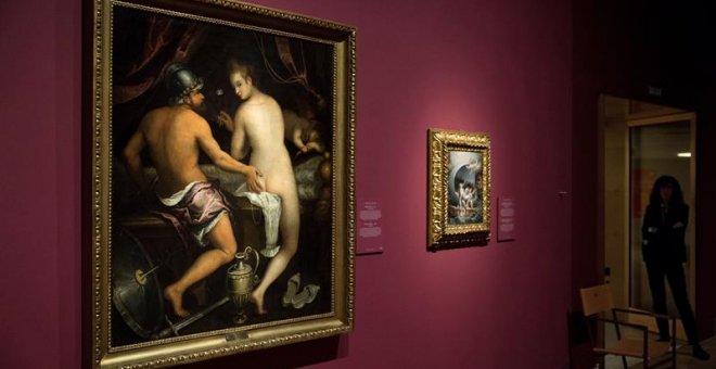 21/10/2019.- Vista del cuadro 'Marte y Venus' de 1595 por Lavinia Fontana, parte de la nueva exposición de las artistas Sofonisba Anguissola y Lavinia Fontana del Museo del Prado. EFE/ Luca Piergiovanni