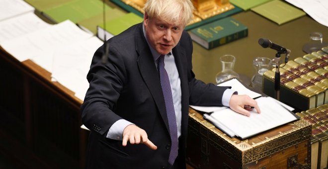 23/10/2019 - El primer ministro británico, Boris Johnson, en el Parlamento británico. / REUTERS