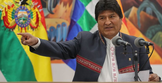 24/10/2019.- El presidente de Bolivia, Evo Morales, durante una rueda de prensa. / EFE - MARTÍN ALIPAZ