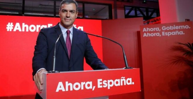 Pedro Sánchez, en la presentación de la campaña Ahora España el pasado 30 de septiembre. EFE