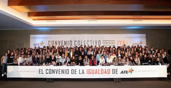 Jugadoras de la Primera Iberdrola se reúnen en Madrid para reclamar la firma del convenio colectivo - AFE