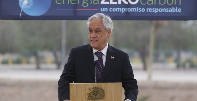 El presidente chileno, Sebastián Piñera, durante un evento sobre la retirada del carbón. / Europa Press