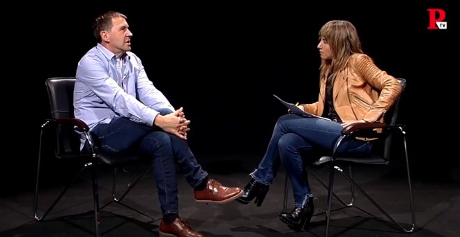 Arnaldo Otegi, durante la entrevista con la directora de Público, Ana Pardo de Vera - PÚBLICO TV