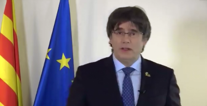 Carles Puigdemont en el seu missatge adreçat a Pedro Sánchez