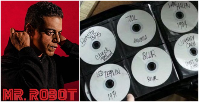 Elliot Alderson, el protagonista de 'Mr. Robot', esconde datos encriptados en cedés donde ha grabado música.