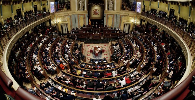 Vista del Hemiciclo del Congreso de los Diputados, en la sesión de constitución de la XIII Legislatura. EFE