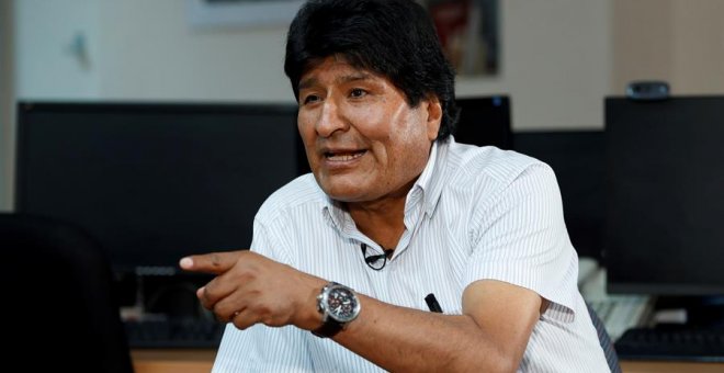 17/11/2019.- El expresidente de Bolivia Evo Morales este domingo 17 de noviembre de 2019 durante una entrevista con Efe en Ciudad de México (México). Morales tiene "mucho miedo" a que estalle en Bolivia una guerra civil por lo que hizo un llamamiento este