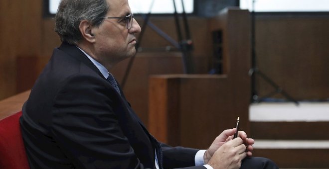 18/11/2019.- El presidente de la Generalitat, Quim Torra, en el TSJCat. / EFE