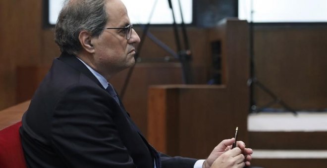 El president de la Generalitat, Quim Torra, en el judici del TSJC. EFE