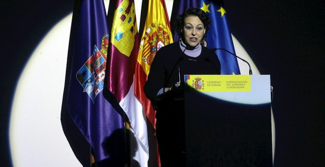 Magdalena Valerio durante el Día Internacional para la Eliminación de la Violencia contra las Mujeres. EFE