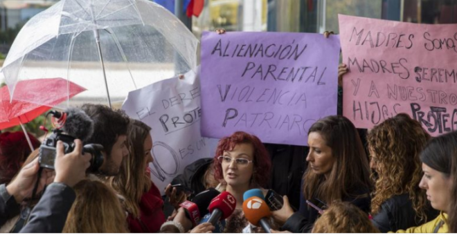 La presidenta de Infancia Libre, María Sevilla, tras su declaración ante la Ficalía por un presunto delito de "organización criminal"