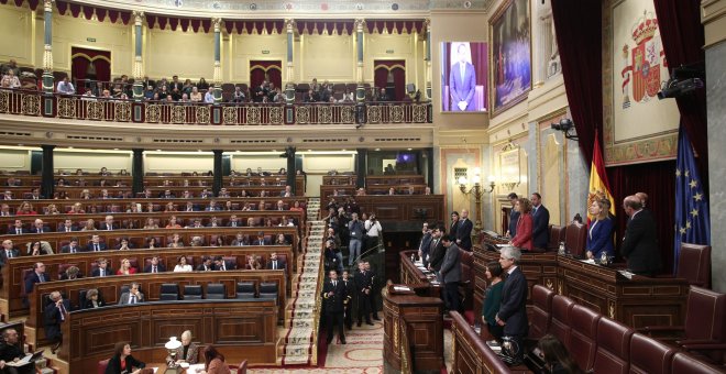 Vista general del Congreso de los Diputados durante la sesión de constitución de las Cortes para la XIV Legislatura. / EP