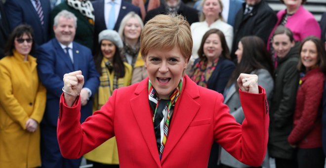 La primera ministra escocesa Nicola Sturgeon demuestra su fuerza tras el gran resultado electoral. / Europa Press