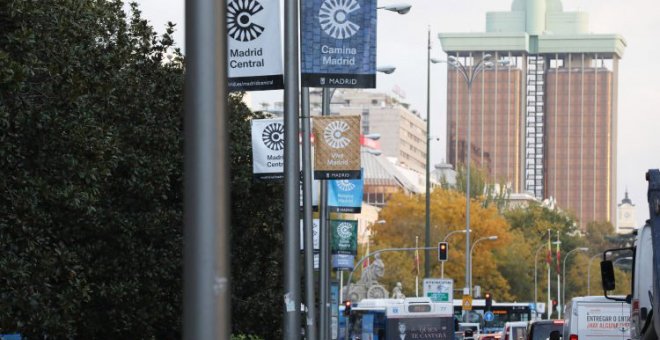 Carteles anunciadores de Madrid Central. / Ayuntamiento de Madrid.