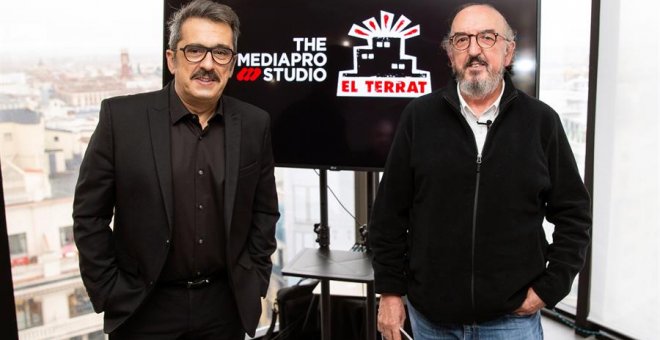 El cofundador del grupo audiovisual Mediapro Studios, Jaume Roures, y el humorista Andreu Buenafuente | EFE