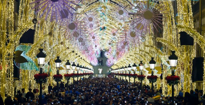 29/11/19 - Encendido de las luces de Navidad en Málaga. / EUROPA PRESS