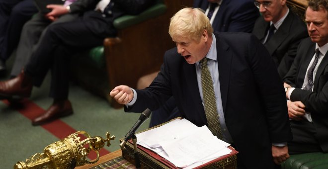 08/01/2020 - El primer ministro, el conservador Boris Johnson, en el Parlamento británico. / REUTERS