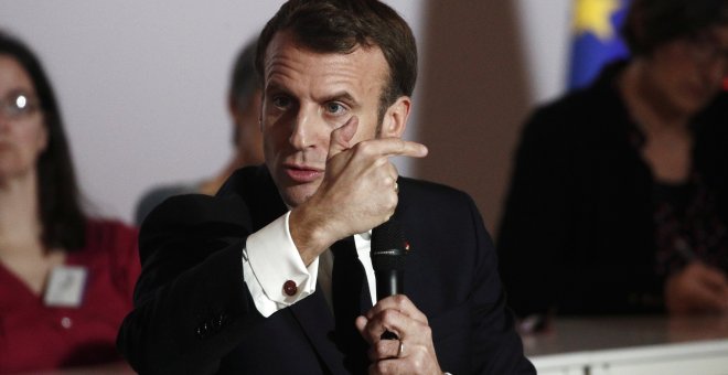 Emmanuel Macron durante una rueda de prensa. REUTERS