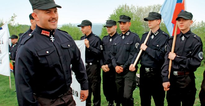 El neonazi Marian Kotleba, líder del Partido del Pueblo-Nuestra Eslovaquia, en una imagen de archivo / REUTERS