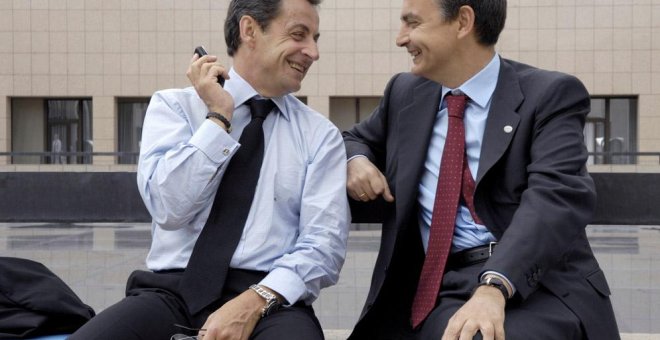 Sarkozy y Zapatero en una imagen de archivo. REUTERS