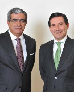 Los codirectores generales de Novo Banco en España, José Pinto Ribeiro y José Luis Santos.