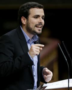 Alberto Garzón, en su primera intervención en un Debate sobre el Estado de la NAción. EFE