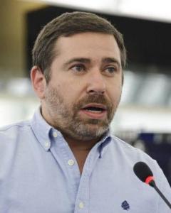 Javier Couso, durante una de sus intervenciones en el Europarlamento. - Fotografía cedida por el Parlamento Europeo