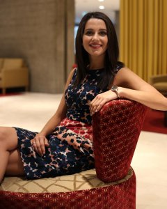 La candidata de Ciudadanos a las elecciones catalanas, Ines Arrimadas, en el hotel Eurobuilding de Madrid. JAIRO VARGAS