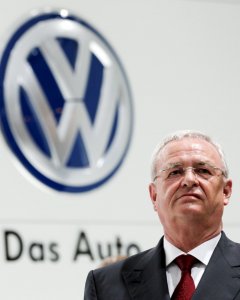 Foto de archivo del pasado abril del presidente ejecutivo de Volkswagen, Martin Winterkorn, en la feria tecnológica de Hanover. REUTERS/Wolfgang Rattay