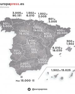 Mapa de sanciones.- EUROPA PRESS