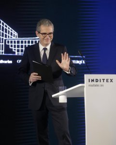 El presidente ejecutivo de Inditex, Pablo Isla, tras la presentación de los resultados anuales del gigante textl, en su sede central en la localidad coruñesa de Arteixo. REUTERS/Miguel Vidal