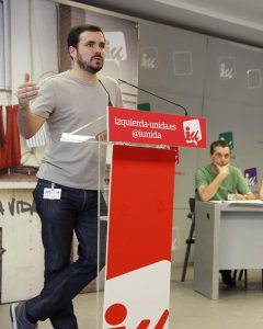 Alberto Garzón durante la Asamblea Político Social de IU.EFE/Ángel Díaz