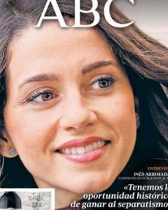 Portada de 'ABC' con la entrevista a Arrimadas, el 20 de diciembre.