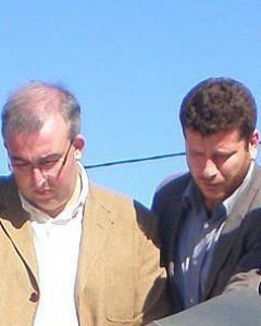 El alcalde de Estepona David Veládez y el gerente y administrador de una sociedad de Villarejo, Diego de Lucas.
