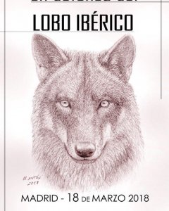 Cartel de la manifestación en defensa del lobo ibérico.