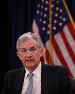 El presidente de la Reserva Federal, Jerome Powell, en su primera rueda  de prensa tras la reunión del Comité de Mercado Abierto del banco central estadounidense. REUTERS/Aaron P. Bernstein