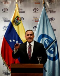 El fiscal general de Venezuela, Tarek William Saab, en rueda de prensa en Caracas. REUTERS/Marco Bello