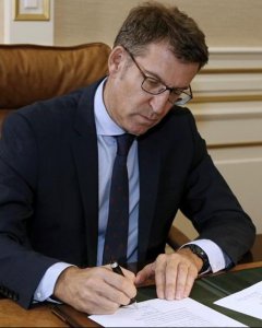El presidente de la Xunta y líder del PP gallego, Alberto Núñez Feijóo. (Xoan Crespo / EFE)