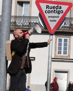 Pablo Valeiras, portavoz de la Central Unitaria de Traballadores (CUT)