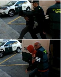 Imágenes facilitadas por la Guardia Civil de tres los cuatro jóvenes de 19, 21, 22 y 24 años detenidos como presuntos autores de una agresión sexual a una joven de 19 años, supuestamente bajo los efectos del alcohol y las drogas, la pasada Nochevieja en C