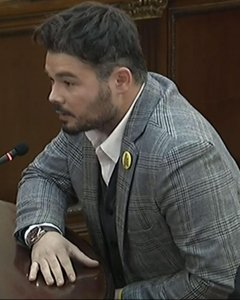 Gabriel Rufián declara como testigo en el juicio por el procés