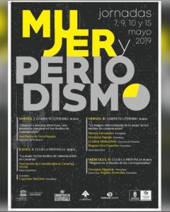 Cartel de las jornadas Mujer y Periodismo, que arranca el 7 de mayo en Canarias.