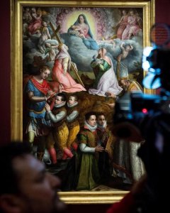 21/10/2019.- El cuadro 'Consagración de la Virgen' de 1599 por Lavinia Fontana, parte de la nueva exposicióndel Museo del Prado. EFE/ Luca Piergiovanni