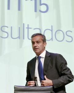 El consejero delegado de BBVA, Ángel Cano, durante la presentación de resultados del grupo correspondientes al primer trimestre del año. EFE/Paco Campos