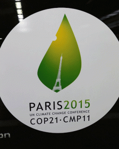 Logo de la COP21 en París. AFP