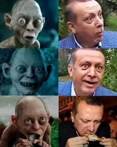 Montaje completo entre Gollum y Erdogan. @akyildirim