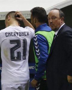 El Real Madrid ha sido sancionado por la alineación indebida de Denis Cheryshev en el primer partido de la eliminatoria de los dieciseisavos de final contra el Cádiz, disputado el pasado 2 de diciembre. E.P.